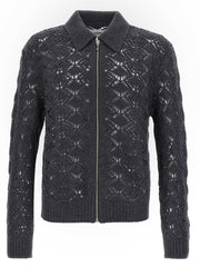 Jil Sander Gray Virgin Wool Cardigan