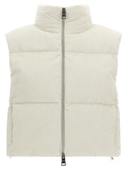 Herno White Viscose Sleeveless Jacket