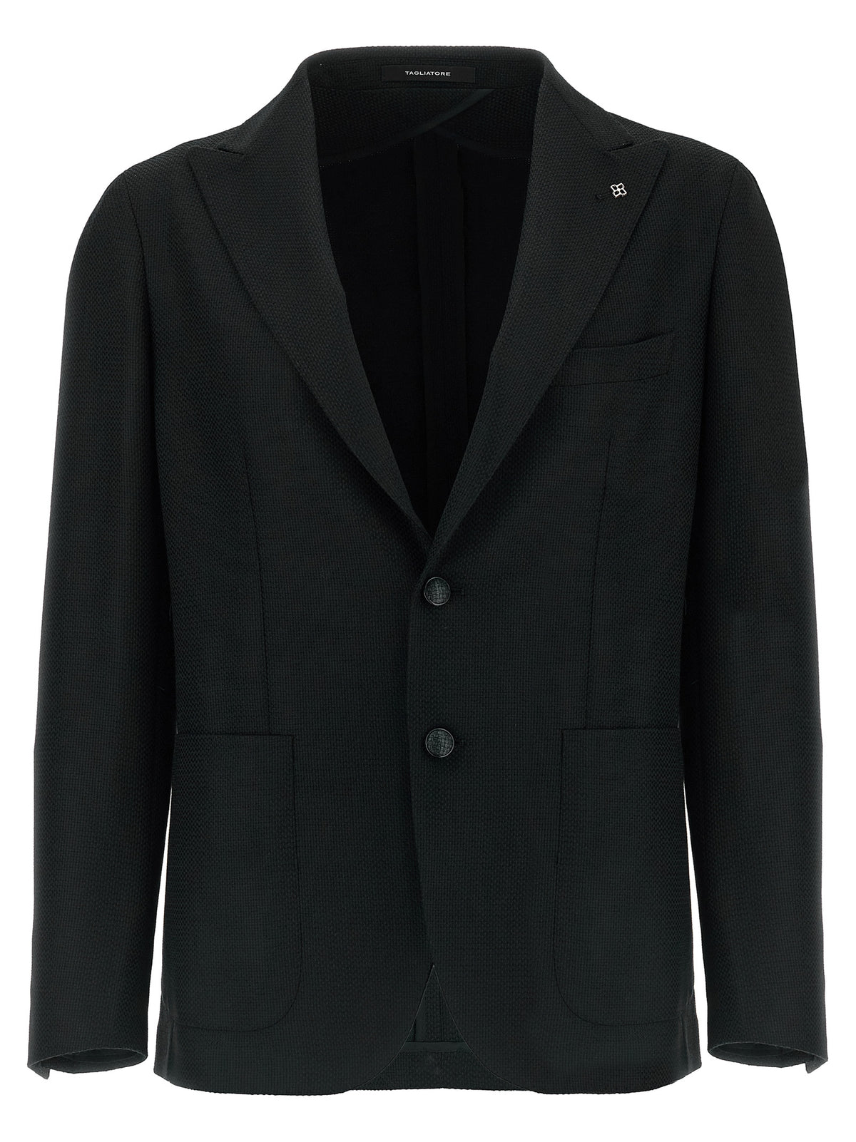 Tagliatore Black Virgin Wool Blazer