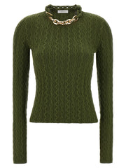Paco Rabanne Bicolor Wool Cardigan
