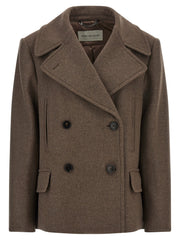 Dries Van Noten Brown Wool Coat