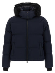 Moose Knuckles Blue Nylon Full-Length Jacket