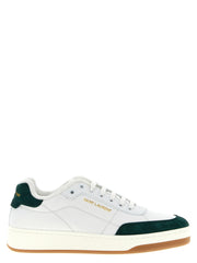 Saint Laurent Bicolor Calfskin Low Top Sneakers