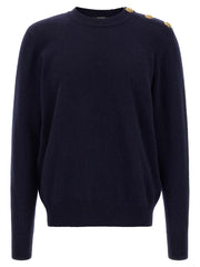 Balmain Blue Cashmere Cardigan