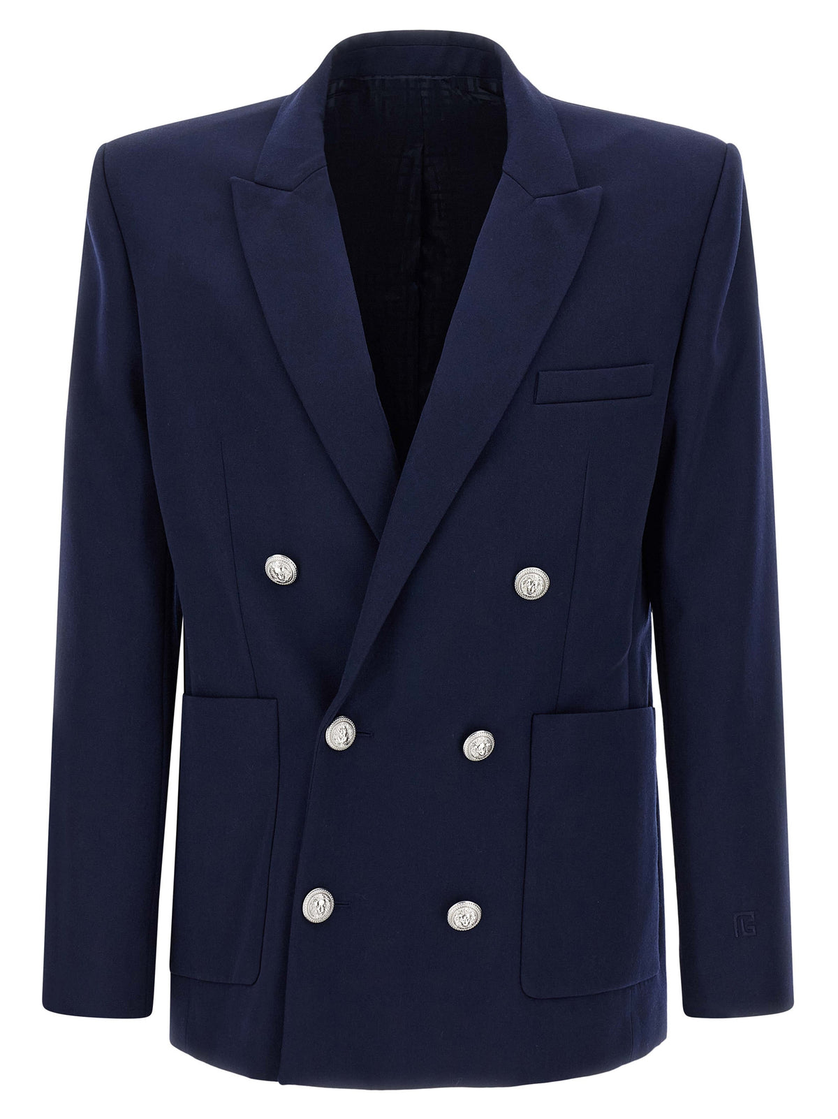 Balmain Blue Virgin Wool Blazer