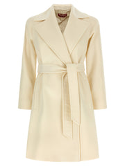 Max Mara White Virgin Wool Coat