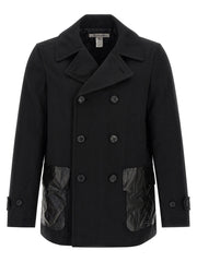 Comme Des Garçons Black Polyester Coat