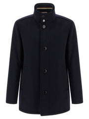 Hugo Boss Blue Wool Coat