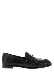 Fendi Black Lamb Leather Slip-On Loafers