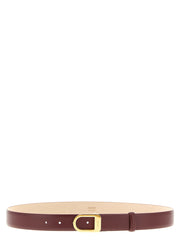 Khaite Bordeaux Calfskin Regular Belt for Women