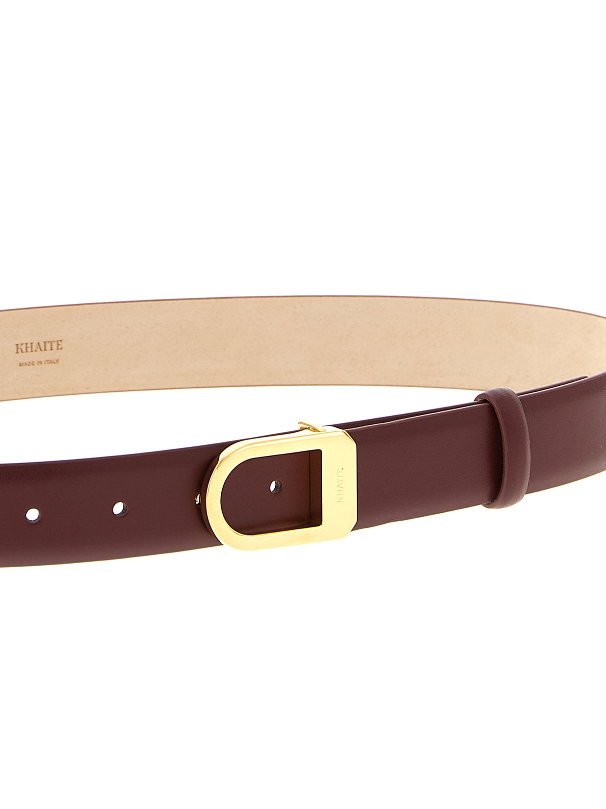 Khaite Bordeaux Calfskin Regular Belt for Women