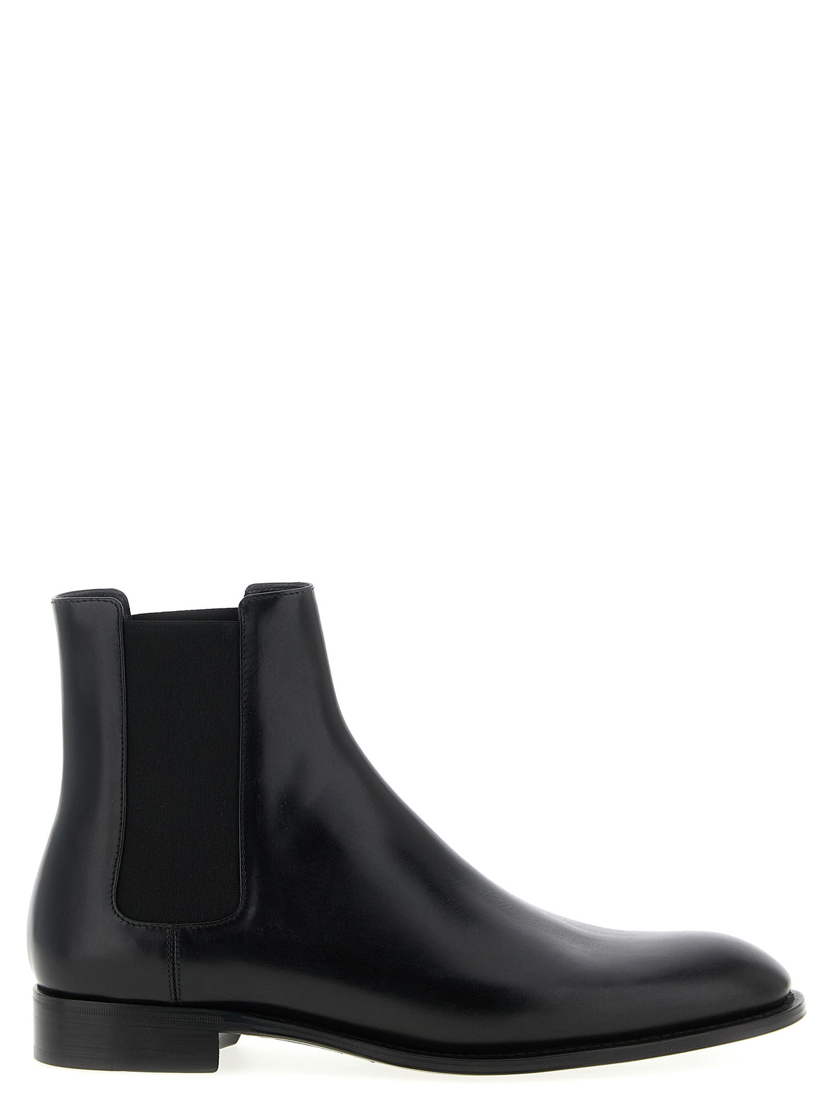 Saint Laurent Black Calfskin Chelsea Boots
