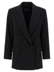 Max Mara Black Virgin Wool Blazer