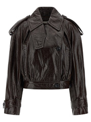 Sportmax Brown Cotton Coat