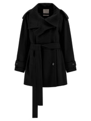 Sportmax Black Virgin Wool Coat