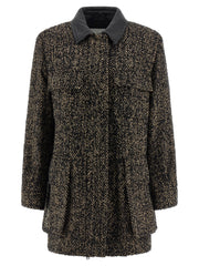 Max Mara Multicolor Virgin Wool Shell Jacket