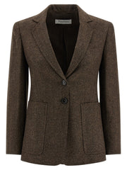 Max Mara Brown Virgin Wool Blazer