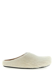 Marni White Calfskin Mules