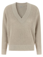 Brunello Cucinelli Beige Cotton Cardigan