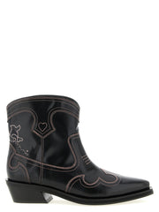 Ganni Black Polyethylene Chelsea Boots