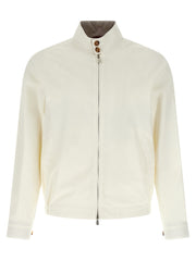 Brunello Cucinelli White Cotton Full-Length Jacket