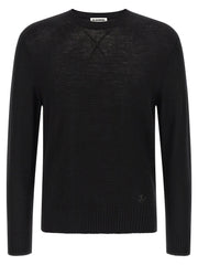Jil Sander Black Virgin Wool Cardigan