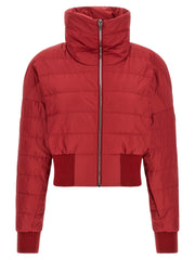 Rick Owens Red Polyester Full-Length Jacket