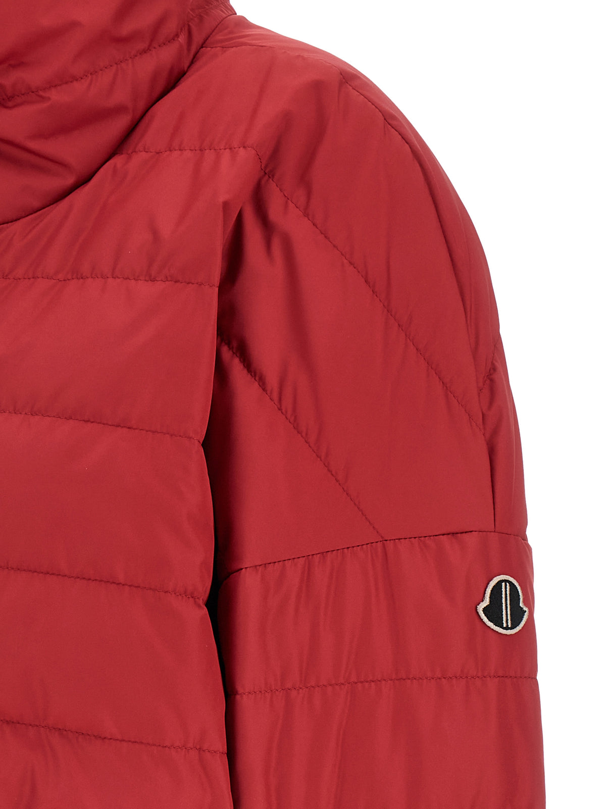 Rick Owens Red Polyester Full-Length Jacket