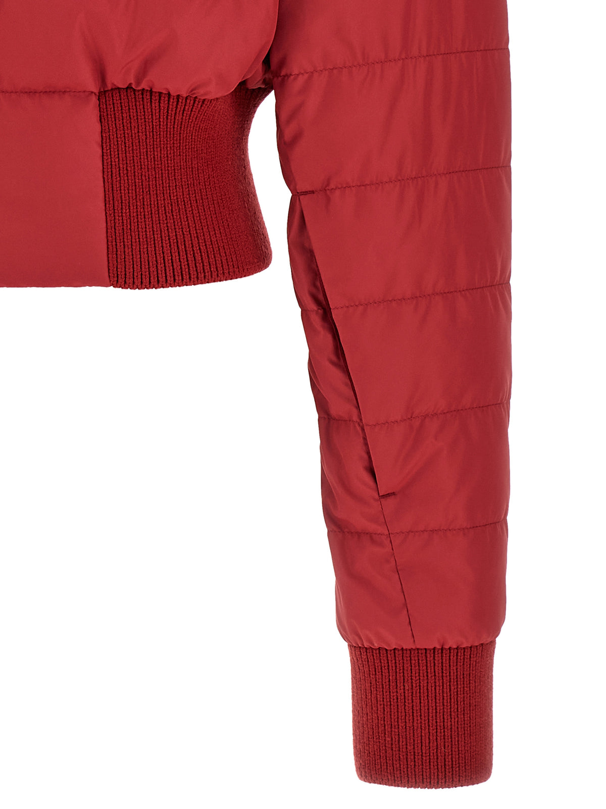 Rick Owens Red Polyester Full-Length Jacket