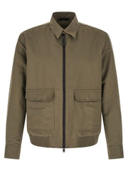 Brioni Bicolor Linen Full-Length Jacket