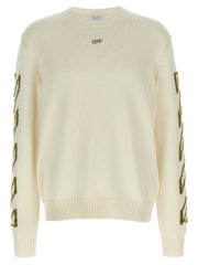 Off-White Beige Cotton Cardigan