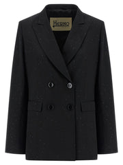 Herno Black Viscose Blazer
