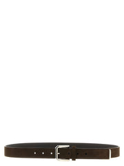 Brunello Cucinelli Brown Bull Skin Regular Belt