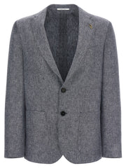 Pal Zileri Blue Linen Blazer