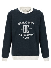 Brunello Cucinelli Blue Cotton Sweatshirt