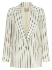 Peserico White Linen Blazer