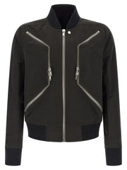 Rick Owens Black Polyester Bomber