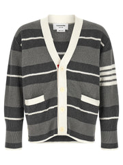 Thom Browne Gray Cotton Cardigan