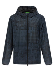 Hugo Boss Blue Rubber Shell Jacket