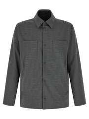 Herno Gray Polyester Full-Length Jacket
