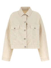 Brunello Cucinelli Beige Cotton Denim Jacket