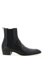 Saint Laurent Black Calfskin Chelsea Boots