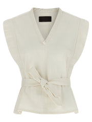 Lemaire White Cotton Sleeveless Jacket
