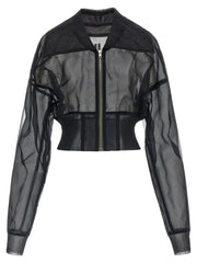 Rick Owens Black Nylon Bomber