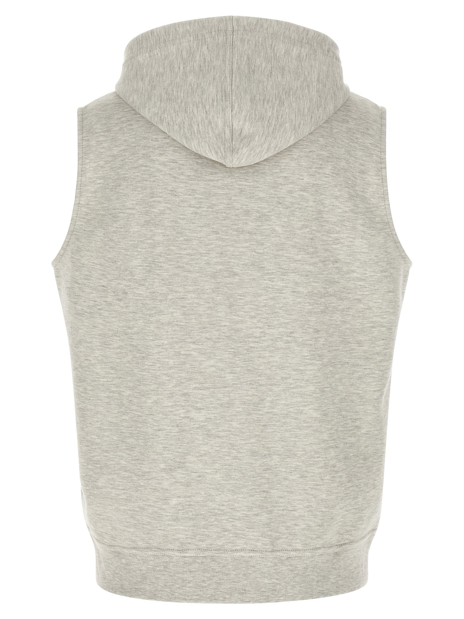 Brunello Cucinelli Gray Cotton Sleeveless Jacket