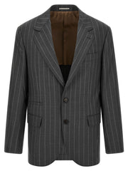 Brunello Cucinelli Gray Virgin Wool Blazer