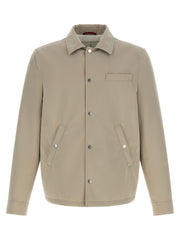Brunello Cucinelli Gray Polyester Full-Length Jacket