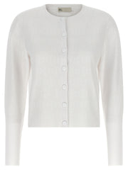 Tory Burch White Viscose Cardigan