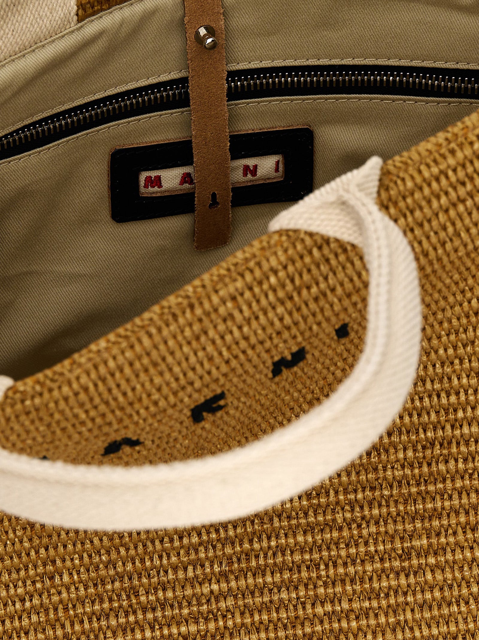 Marni Beige Cotton Tote Bag