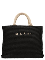 Marni Black Cotton Tote Bag